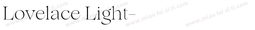 Lovelace Light字体转换